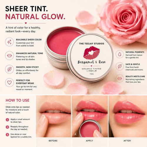 Bergamot & Rose Tinted Lip Balm