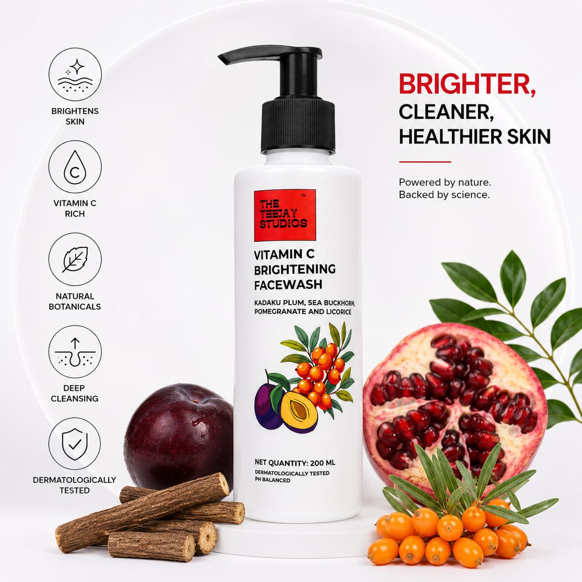 Vitamin C Brightening Face Wash | Kadaku Plum
